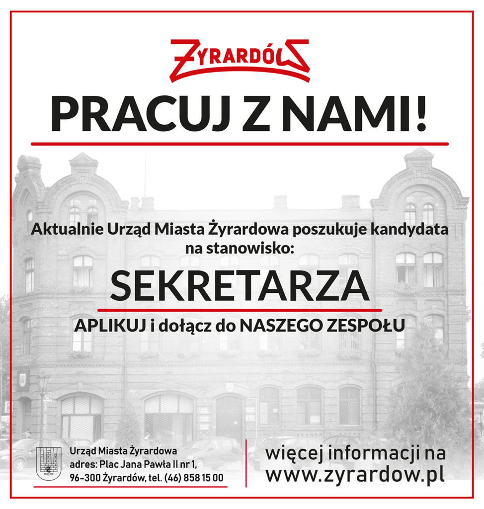 grafika promująca nabór na stanowisko sekretarza Miasta