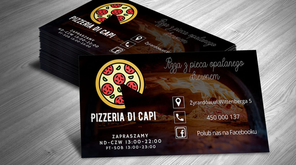 grafika reklamująca pizzerie di capi